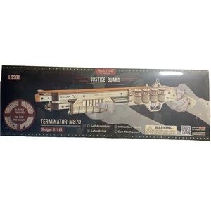 Wooden Puzzle ROKR Justice Guard Terminator M870 3D Rubber-band NEW